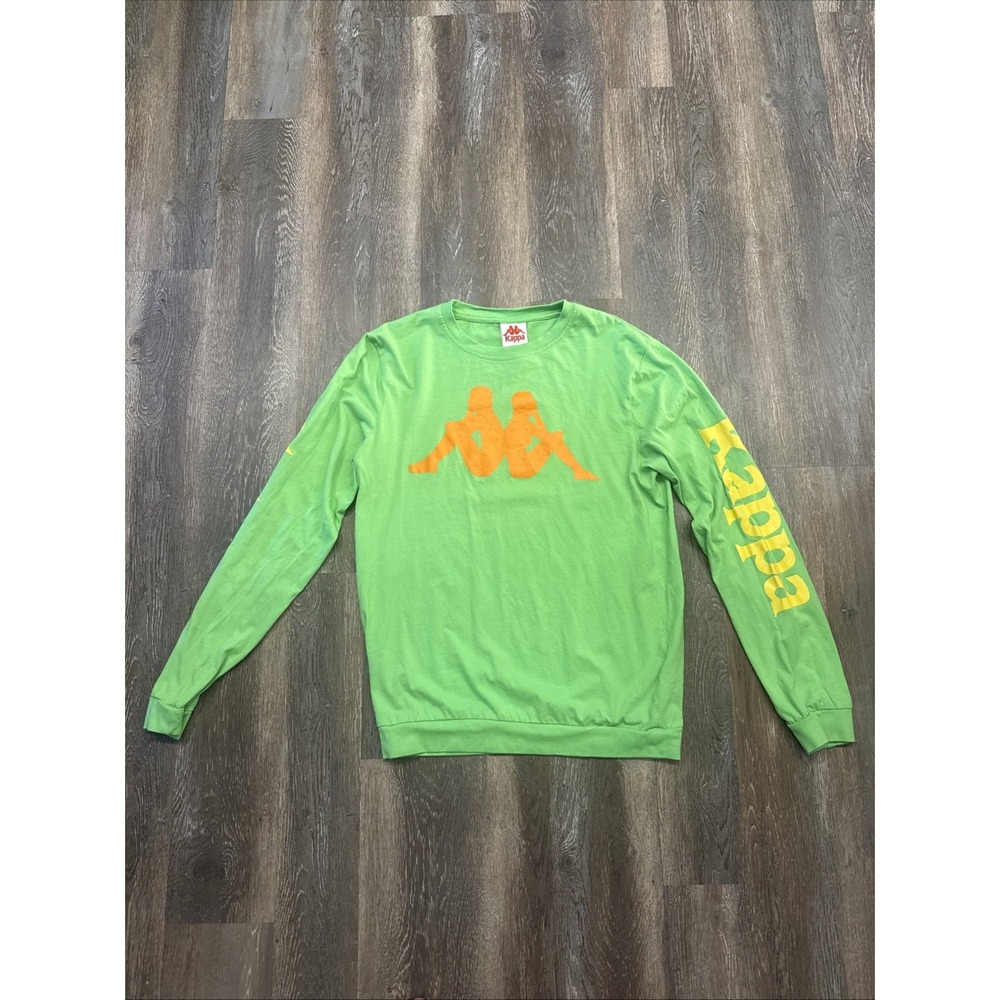 Kappa logo Women's Size Medium Green Long Sleeve T Shirt Logo